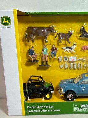 NEW John Deere On the Farm Vet Set, 1/32 Scale, Tomy #47552, NIB